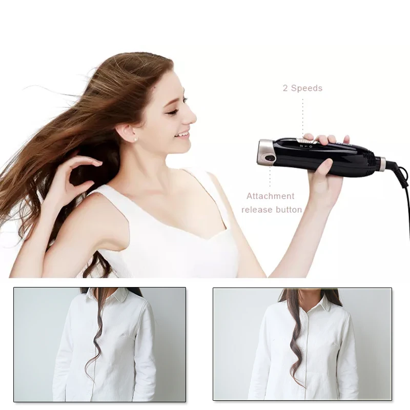 Professional Salon One Step Hair Dryer Brush 3 in 1 Multi Automatic Rotating Hot Air Comb Styling for All Hair Types