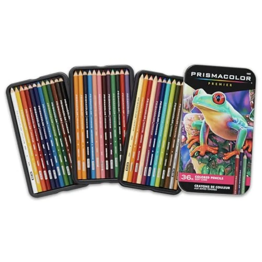 

Premier Colored Pencils, Soft Core, Assorted Colors, 36 Count - Durable, Vibrant, Ultra-Smooth, Adult Coloring, Drawing, Sketch
