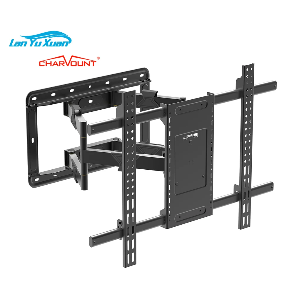 Charmount Max VESA 800*600mm Swivel Tv Wall Mount Double Arm Tv Bracket TV Mount 75 Inch+ Full Motion