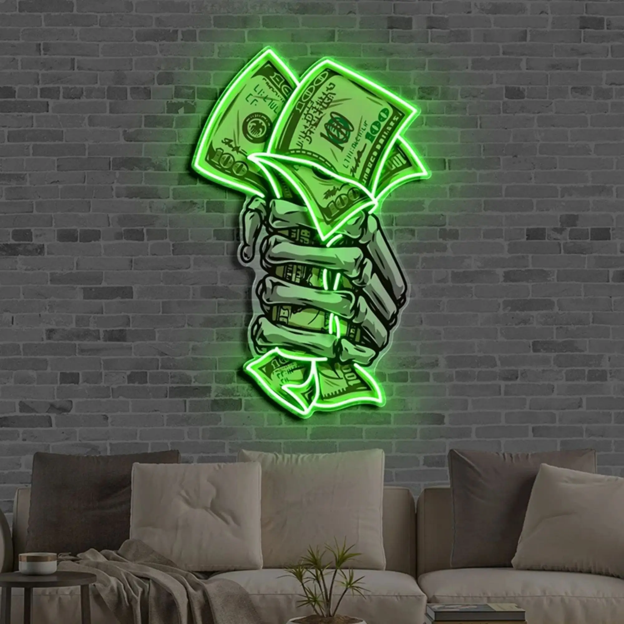 Take Money Neon Sign USB LED Neon Light Sign for Wall Decor Living Room Bedroom Man Cave Home Bar Party Decor Gift Night Light