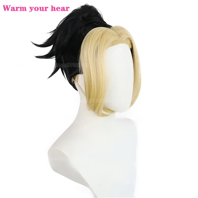 شعر مستعار تأثيري Hinatsuru Makio Suma ، Uzui Tengen 3 زوجة ، شعر مستعار اصطناعي للفتيات ، مقاومة للحرارة ، هالوين ، غطاء مجاني