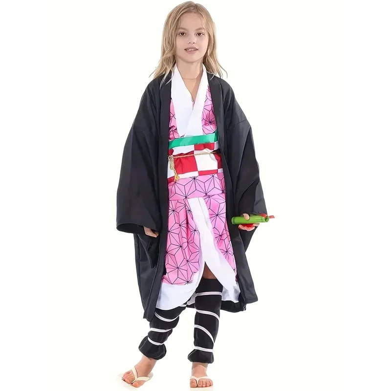 ชุดชุดคอสเพลย์อนิเมะญี่ปุ่นกิโมโนเด็กผู้หญิง1ชิ้นชุดการแสดงบนเวทีชุดปาร์ตี้