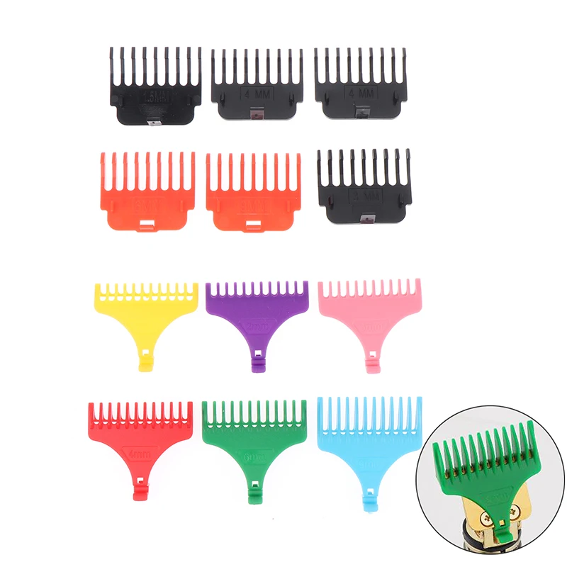 6Pcs Hair Trimmer Limit Comb Universal Black Guards
