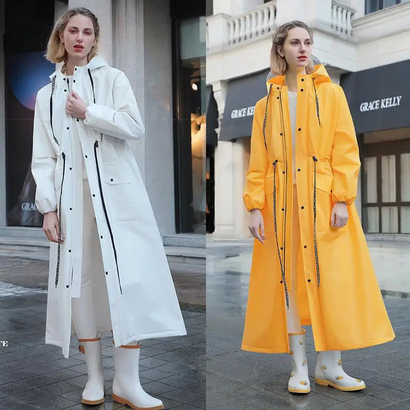 

New Adult Unisex Long Full Body Vehicle Raincoat Loose Fitting Riding Rainwear Breathable Waterproof Cycling Coat