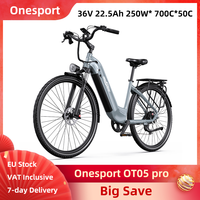 Onesport OT05 Pro Electric Bike 250W 36V 22.5AH 700C*50C Tires IPX4 7-Speed E-bike Hydraulic Disc Brakes App Wireless Connection