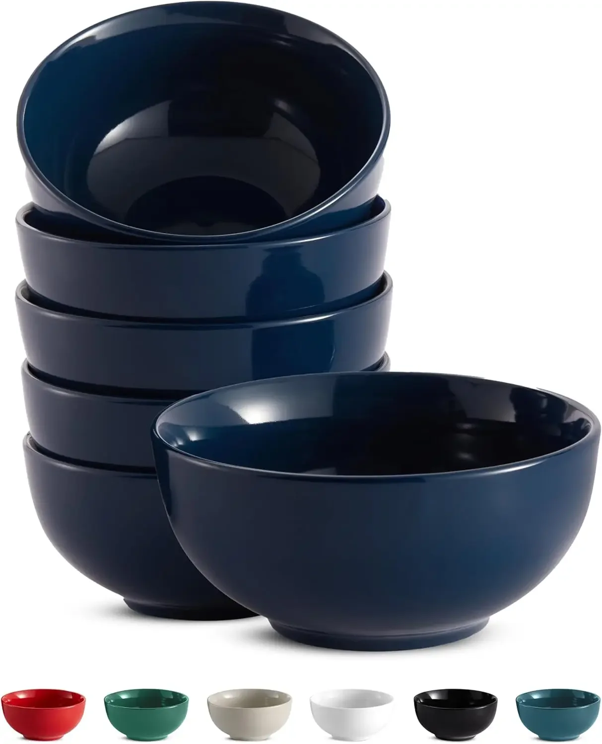 

Soup Bowls, Cereal Bowl, Ceramic, Bowls for Kitchen, Microwave, Dishwasher and Freezer Safe, Porcelain Dishes for Pasta, Salad,