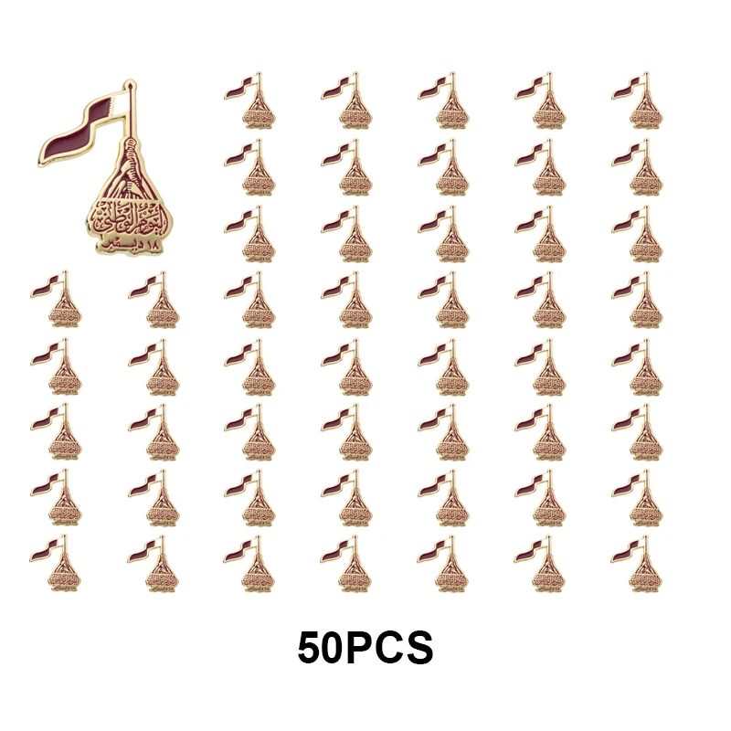 1-5-10-50-100 قطعة علم قطر شارة بروش دبابيس التلبيب الطبيعية العلم التلبيب دبابيس علم الدولة شارة #3