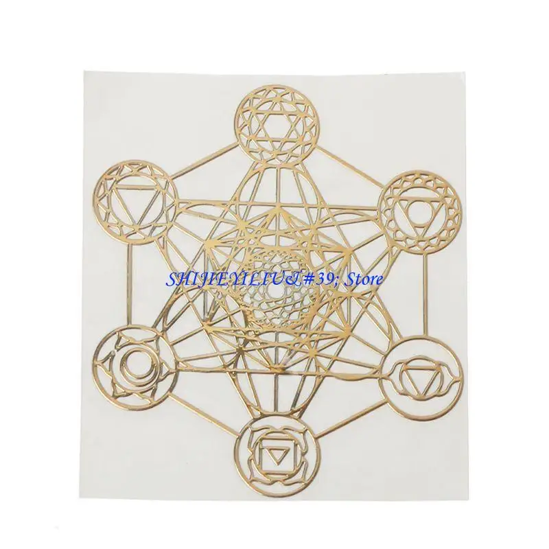 E21F Orgonite Stickers 10 Pieces Copper Orgonite Sticker Adhesive Resin DIY Mold