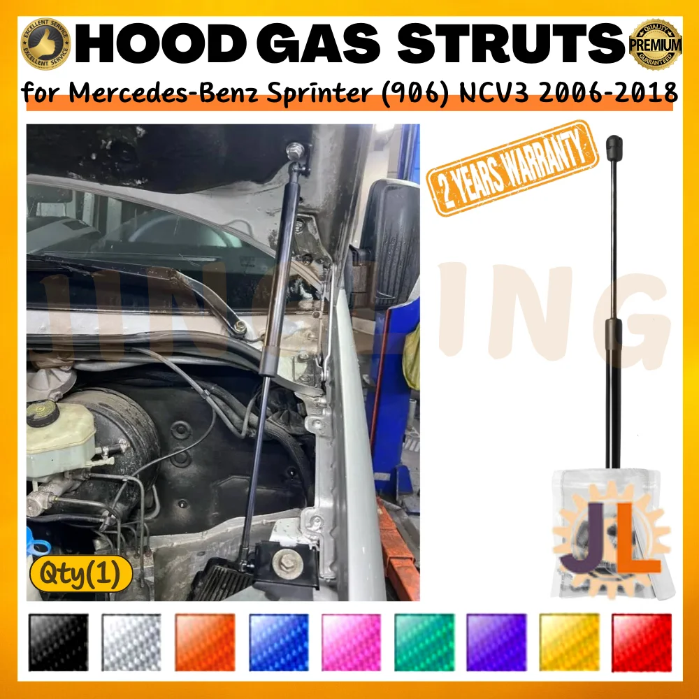 

Qty(1) Hood Strut for Mercedes-Benz Sprinter (906) NCV3 2006-2018 Front Bonnet Gas Spring Shock Absorber Lift Support Damper Bar