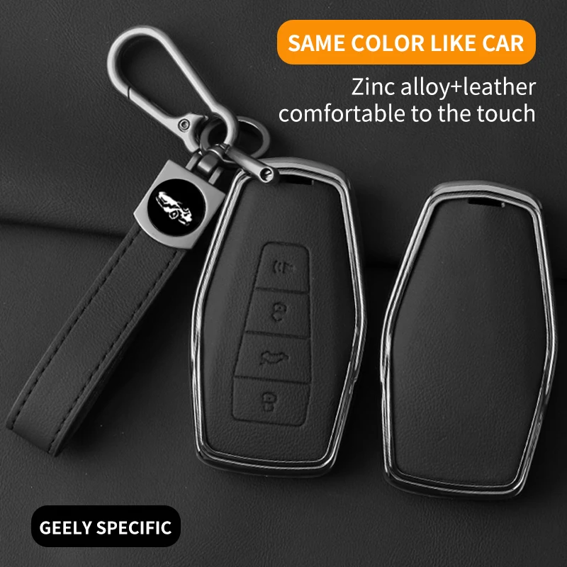 

New Zinc Alloy Car Remote Key Case Cover Holder for Geely XingyueL XingyueI Raytheon HiF Auto Key Protector Shell Accessories