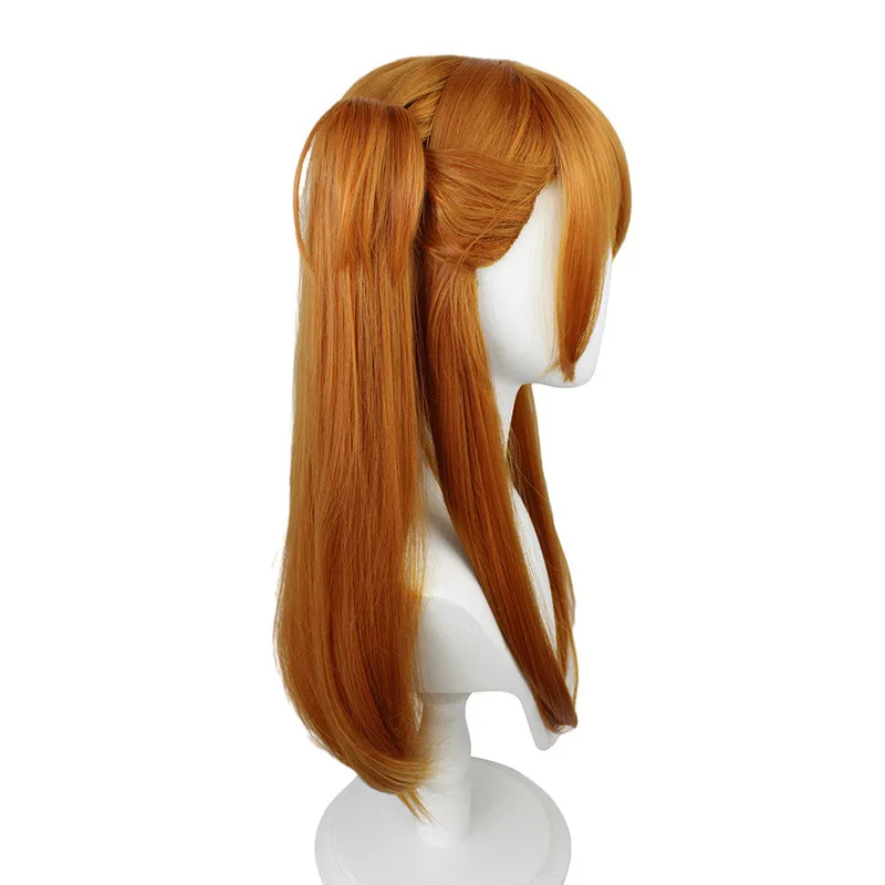 Anime Asuka Langley Soryu Cosplay Wigs Synthetic 70cm Hair Halloween Cosplay Orange Wig