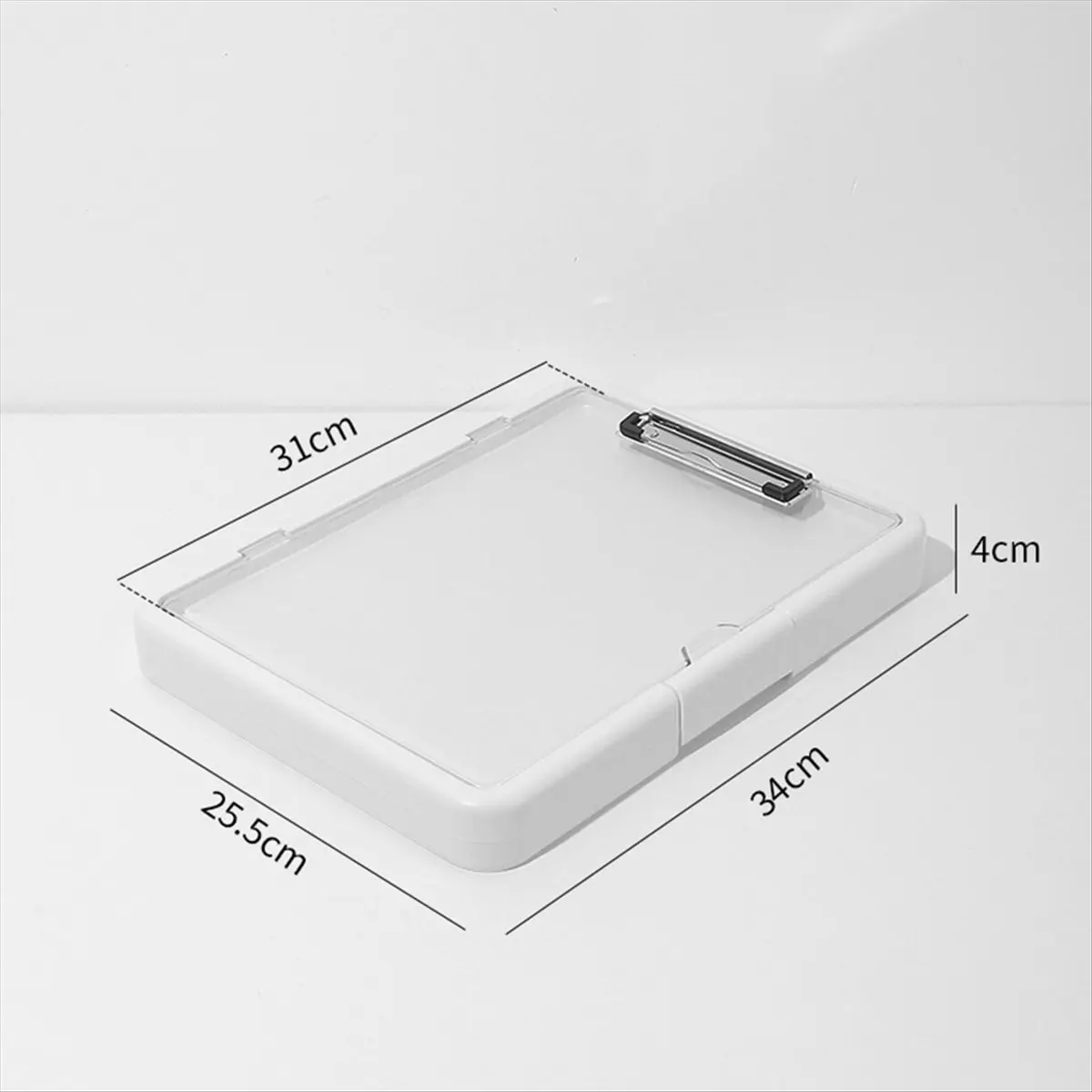 A4 Multi-Function Exam Folder with Clip Document Organizer for Students Office Work Portfolio Storage Test Holder WHITE