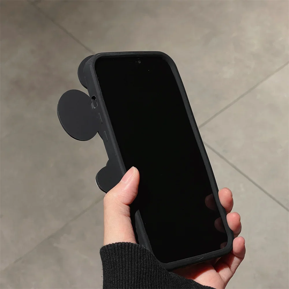 3D الكرتون أنيمي ميكي ماوس الحالات الهاتف آيفون 16 15 14 13 12 11 برو ماكس X XR XS ماكس 6 7 8 زائد لينة سيليكون الغطاء الخلفي #6