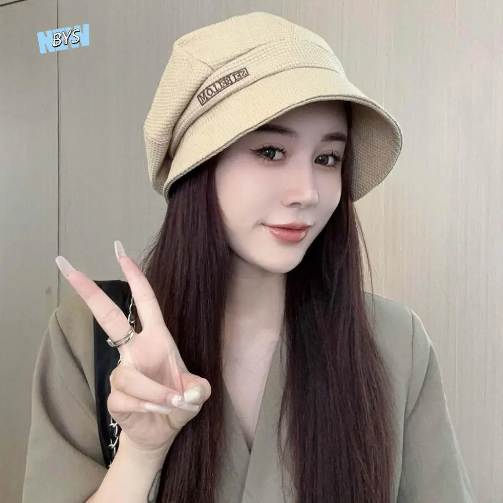 

Casual Wide Brim Sun Hat Breathable Solid Color Outdoor Beach Hat UV Protection Wind Proof Sun Protection Cap Spring Autumn