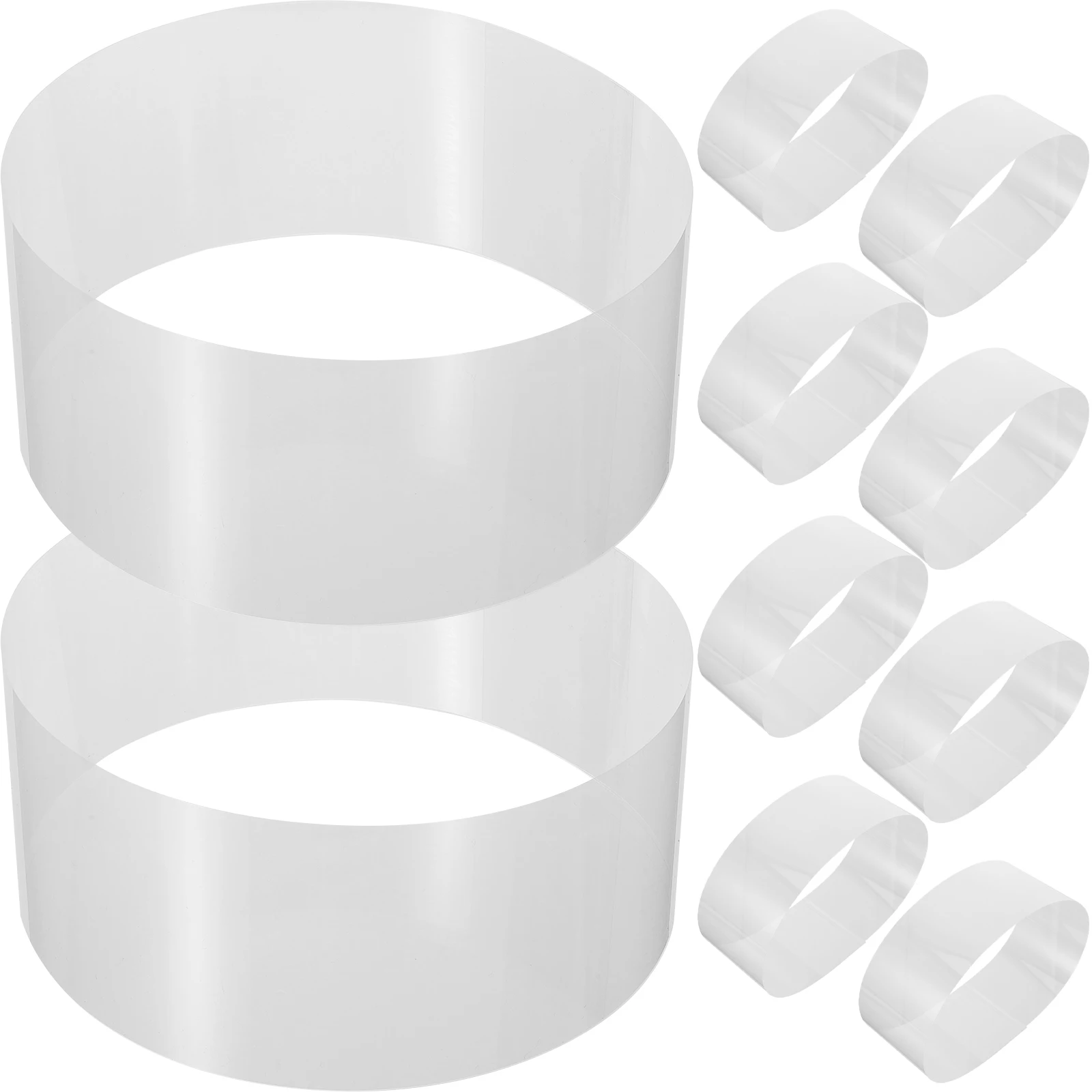 

100 Sheets 65x51mm Cake Decorations Plastic Transparent DIY Cake Collar Wrappers Baking Accessories Mousse Decor