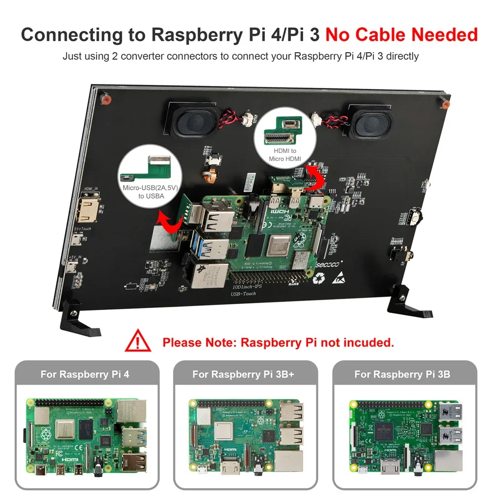 Imagem -05 - Portátil Raspberry pi Monitor Touch Screen Hdmi Ips Hdmi Zero b b Mais Win11 10 10.1 1024x600