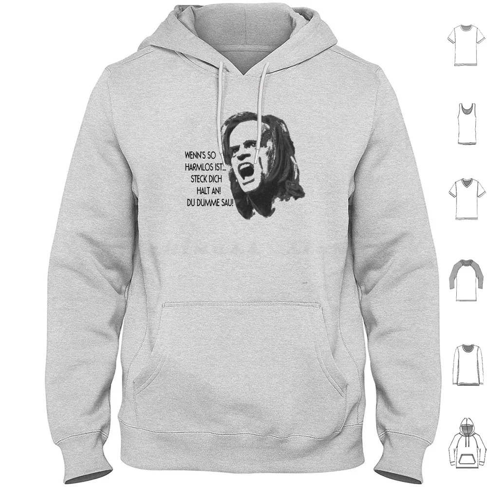 Funny Quote Hoodies Long Sleeve Kinski Klaus Stupid Sow Funny Saying Funny