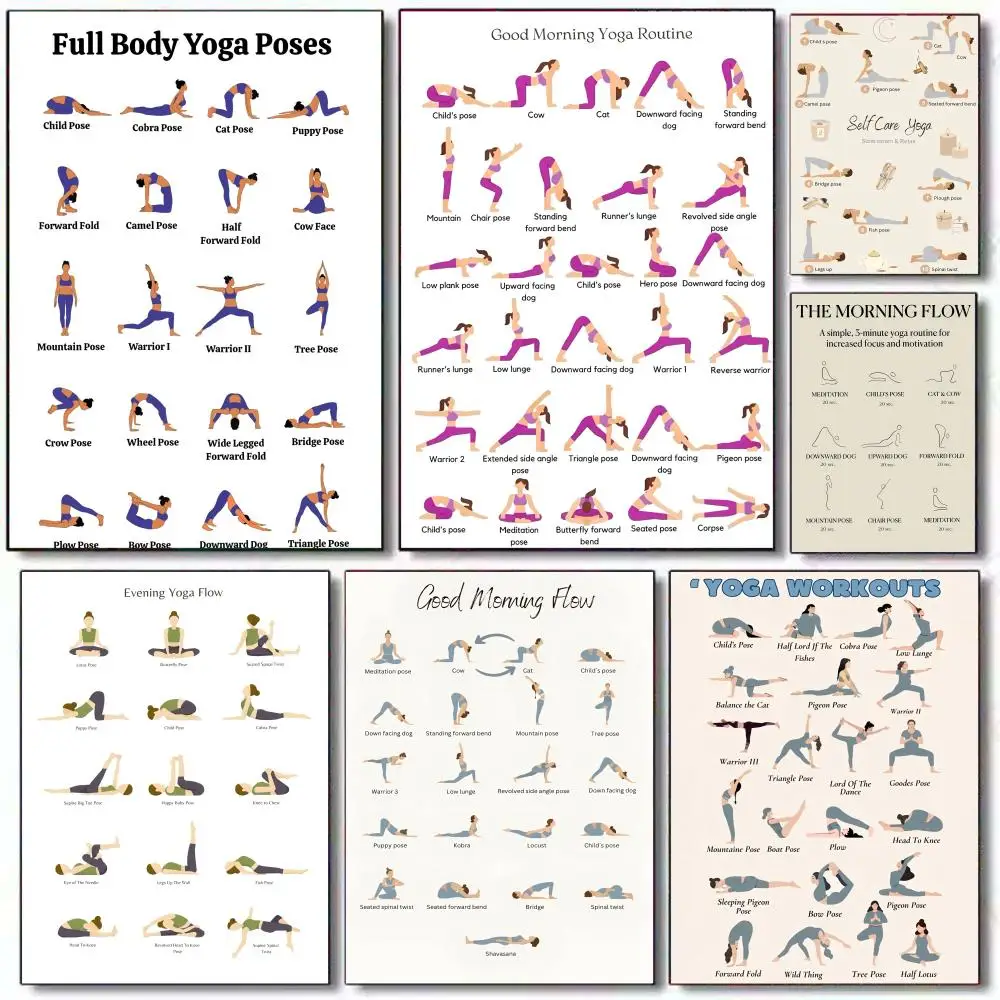 Yoga Morning Practice Poster Holiday Gifts Decoration Designed For Home Restaurant Office Space Wall Art