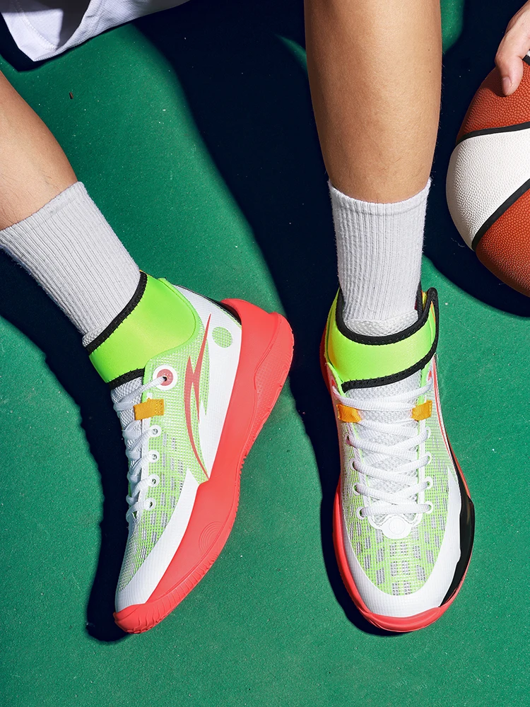 High Quality Basketball Shoes Basketball Shoes Mens Sneakers Autumn High Top Anti Slip Outdoor Sneakers Mens Fitness Shoes