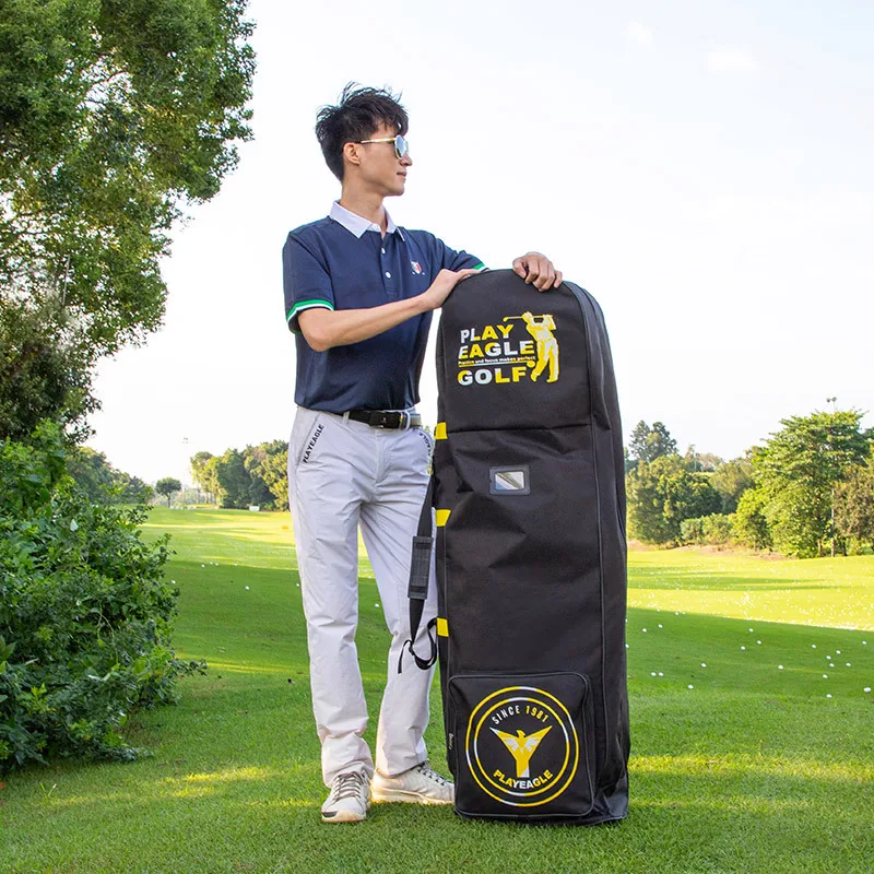 Golf Bag Travel Wheels Aviation Large Golf Airplane Bags Foldable Practical Club Bags for Airlines Shipping Storage Carrier Bag