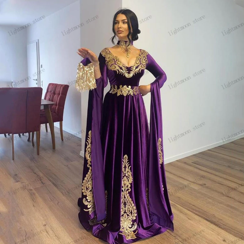 Exquisite Evening Dresses Taffeta Prom Dress Floor Length Robes For Formal Party Full Sleeves Vestidos De Gala Customized 2025