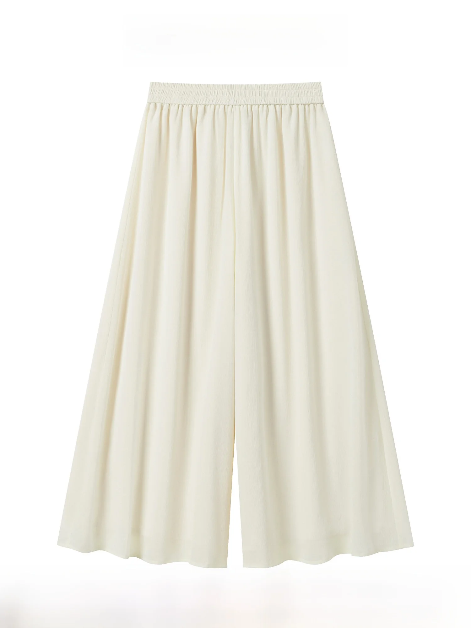 

Loose Wide Leg Casual Pants Women's Light High Waist Straight Leg Pants Elastic Waist Summer Faion Korean Sle Nine Points