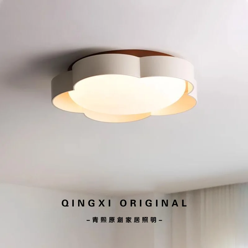 

Кремовый стиль, цветок, лампа для спальни, потолочный светильник, современный минималистичный светильник для спальни, лампа для детской комнаты, лампа для комнаты принцессы для девочек