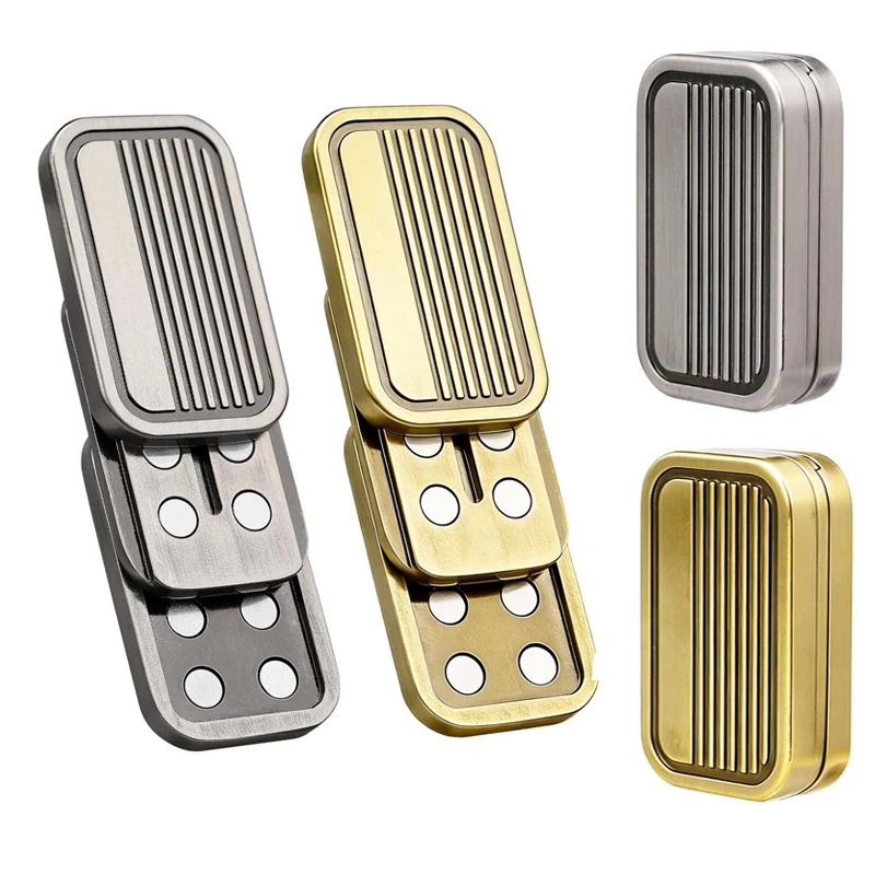Magnetic Fidget Slider Three Layer EDC Poker Push Card Sensory Haptic Clicker Cool Gadgets Adults Relieve Stress ADHD Anxiety