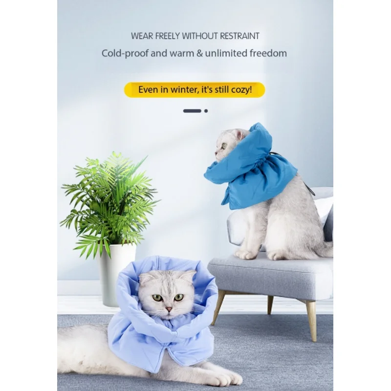 

Cat Scarf, Cat Anti-Licking Scarf, Spayed Cat Wrap, Elizabethan Collar, Pet Warmth Head Cover