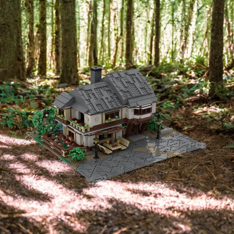 

2934 шт. Набор строительных блоков MOC Twisted Bell Inn, изысканные детали, креативный своими руками, для продвинутых строителей, коллекционная модель!