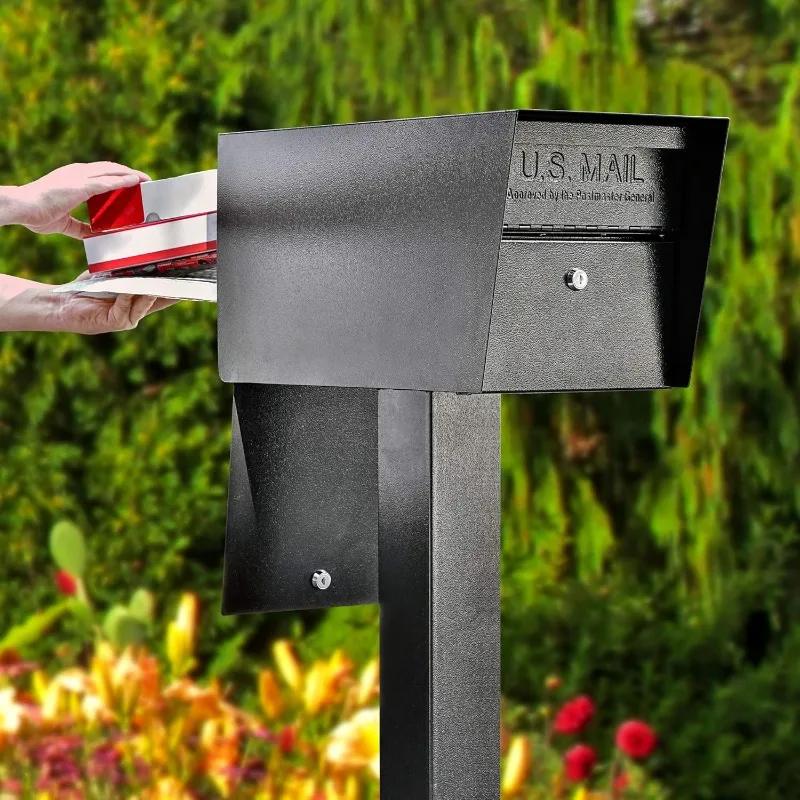 

Boss 7536 Street Safe Latitude Locking Security Mailbox, Black