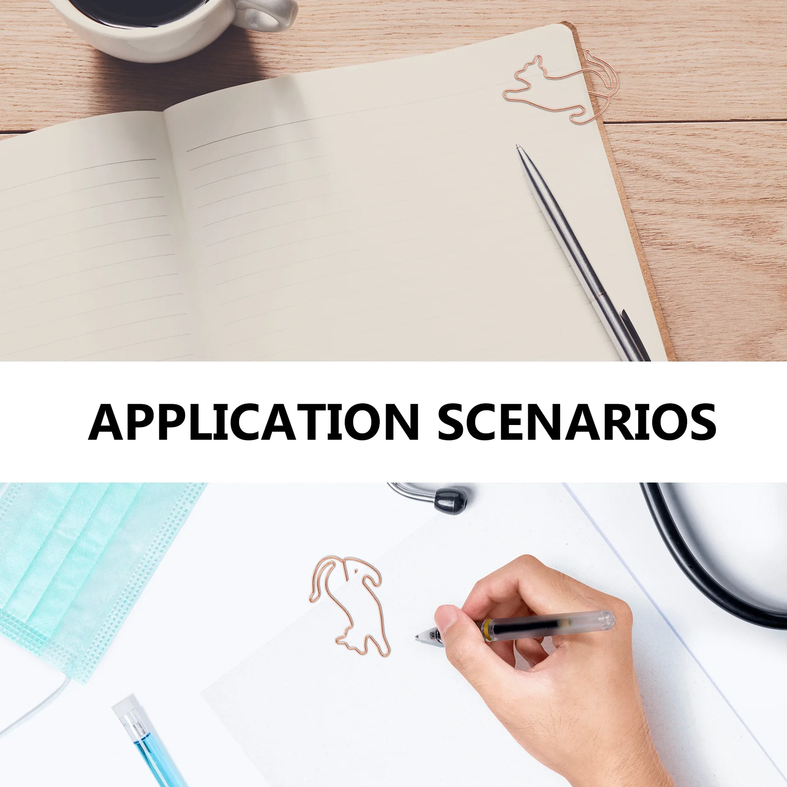 

40Pcs Creative Animal Shaped Paper Clips Metal Bookmark Clips for Office Supplies School Notes Memo Clamps Bookmark Pin