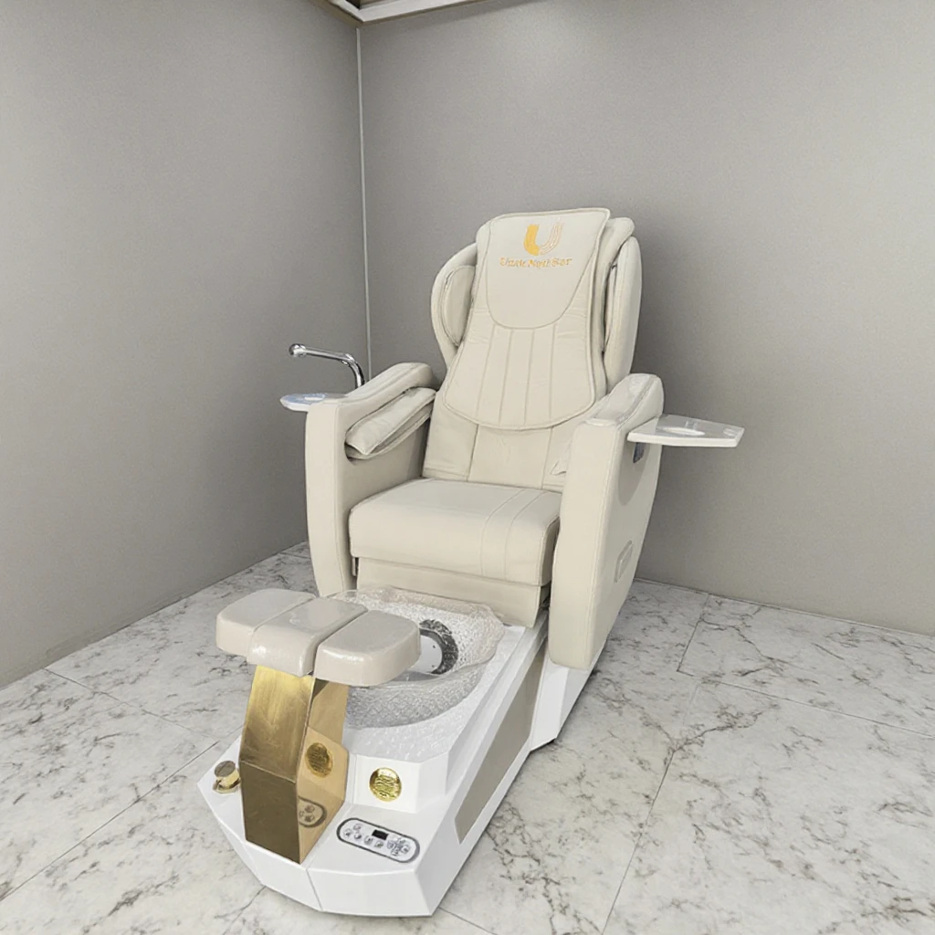 Remote Control Nail Salon Foot Spa Pedicure Chair Electric Pedicure Chair with Back Massage for Salon