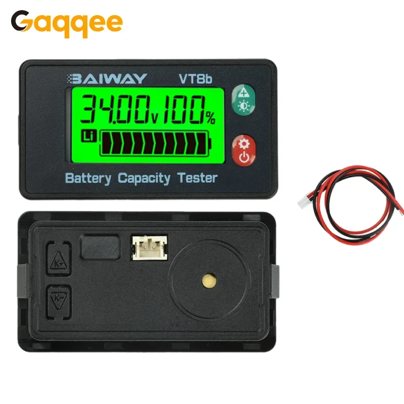 

VT8 DC 8-120V LCD Battery Capacity Tester with Digital Display Mini Voltage Battery Level Indicator for Electric Vehicles