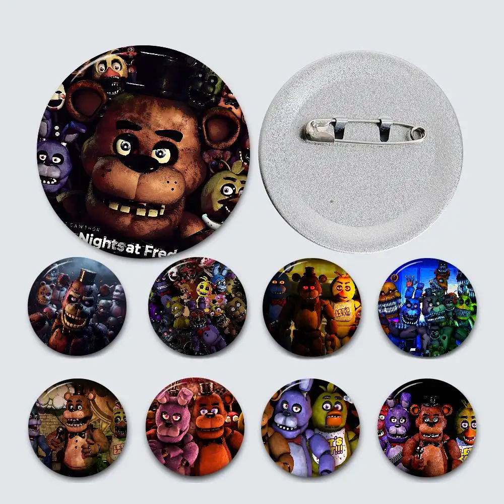 Fnaf Five-nights-At-Freddys 58mm Cute Series Pins Funny Badge Interesting Brooches Backpack Clothes Gift Accessory