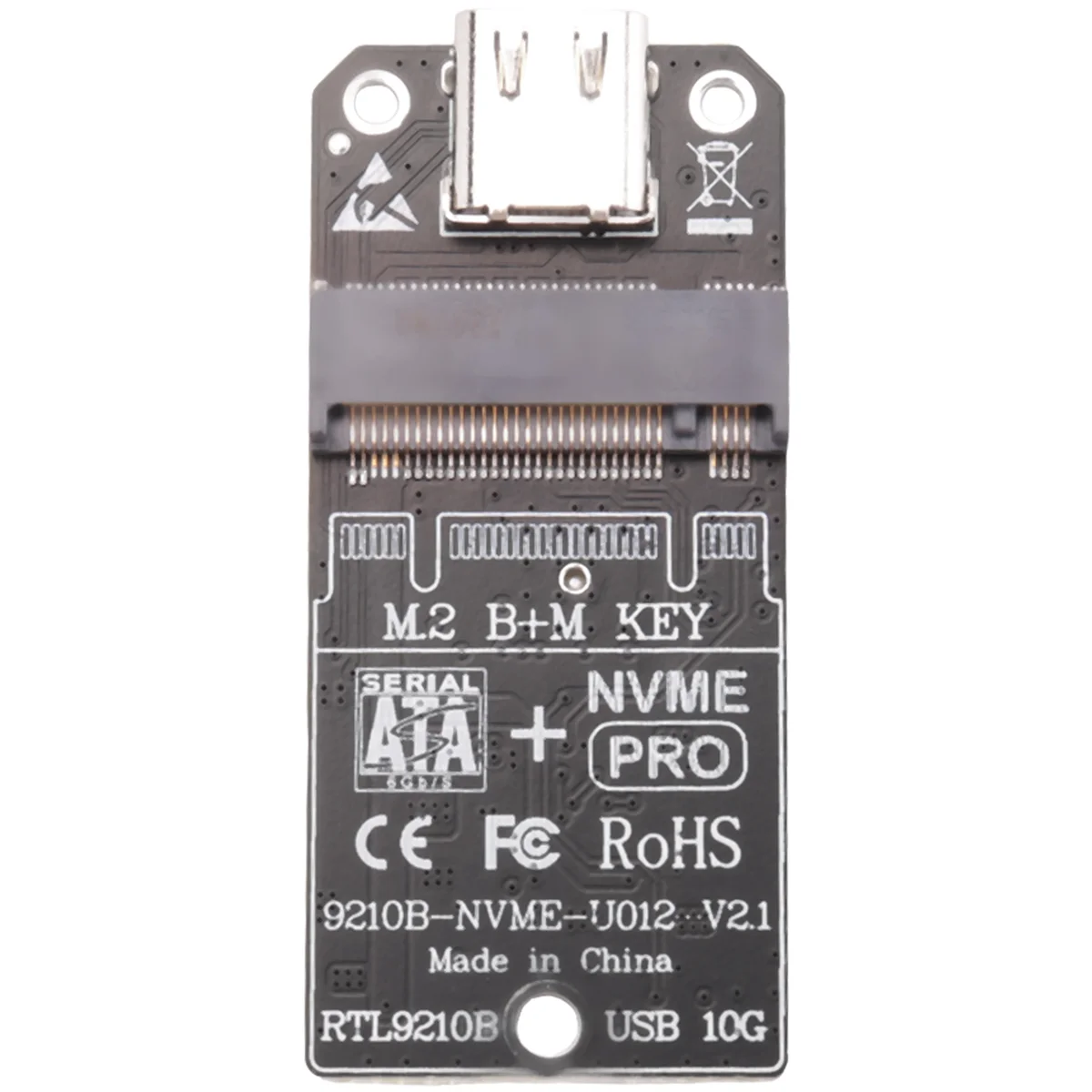 

Для M.2 NVMe корпус для жесткого диска адаптер карты RTL9210B двойной протокол Type-C USB3.1 Gen2 1000 Мб/с M2 SSD адаптер карта