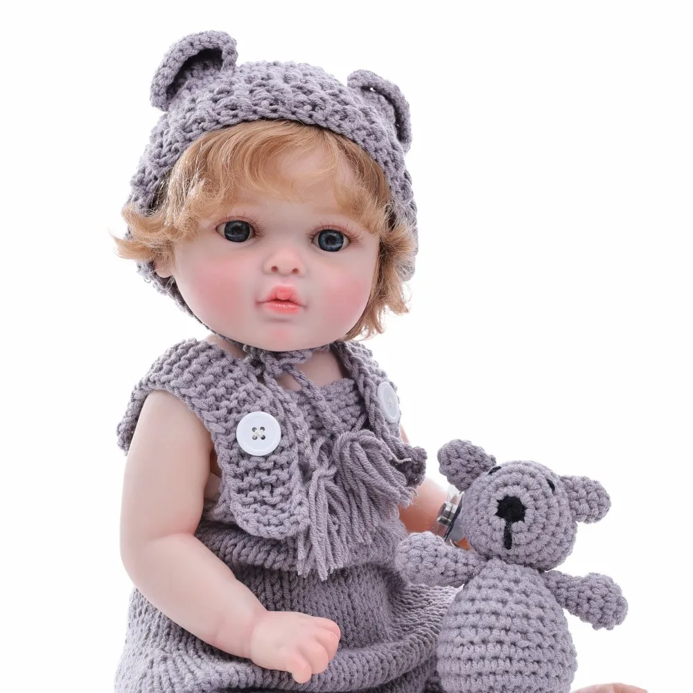 Cloveray 20-Zoll-Ganzkörper-Vinyl, realistische wiedergeborene Babypuppe, Vinylpuppe, hochwertiges Original-Sammleredition-Spielzeug, Geschenk für Kinder