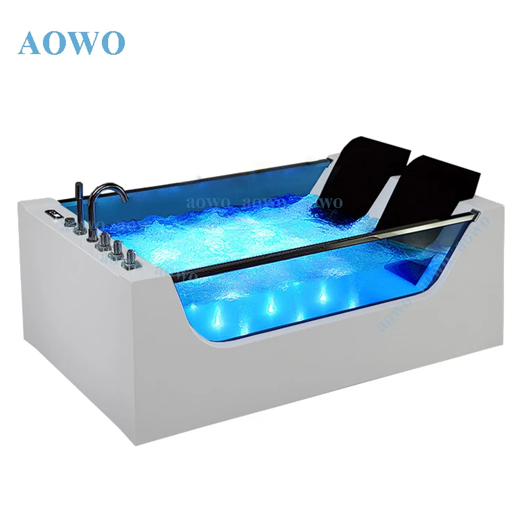 1800 Bathtub Jacozy Indoor Spa whirlpool for 2 Person Jakuzzy Bath Tub Yacuzzi Glass Window Yakossi Spa Indoor Tubs