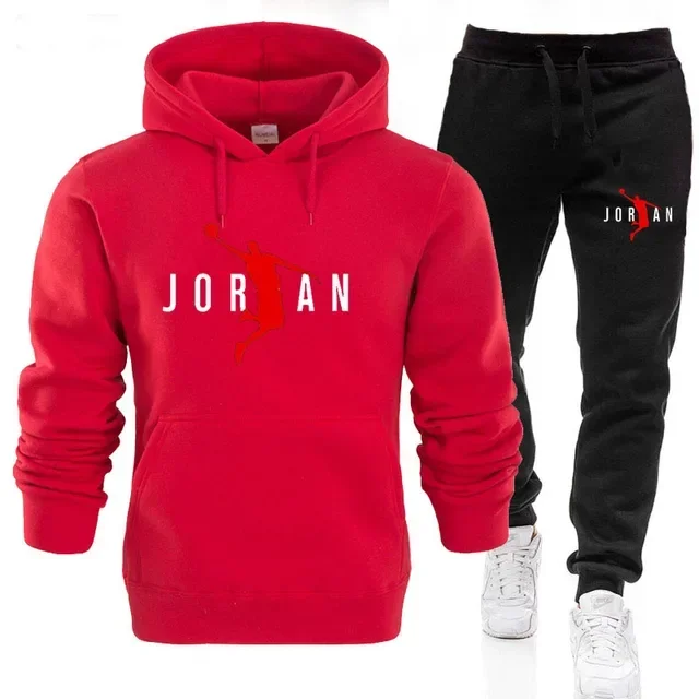 

Men's sweatshirt set for autumn and winter, fashionable sweatpants, sportswear set, 2025 new outdoor men's casual pullover + jog