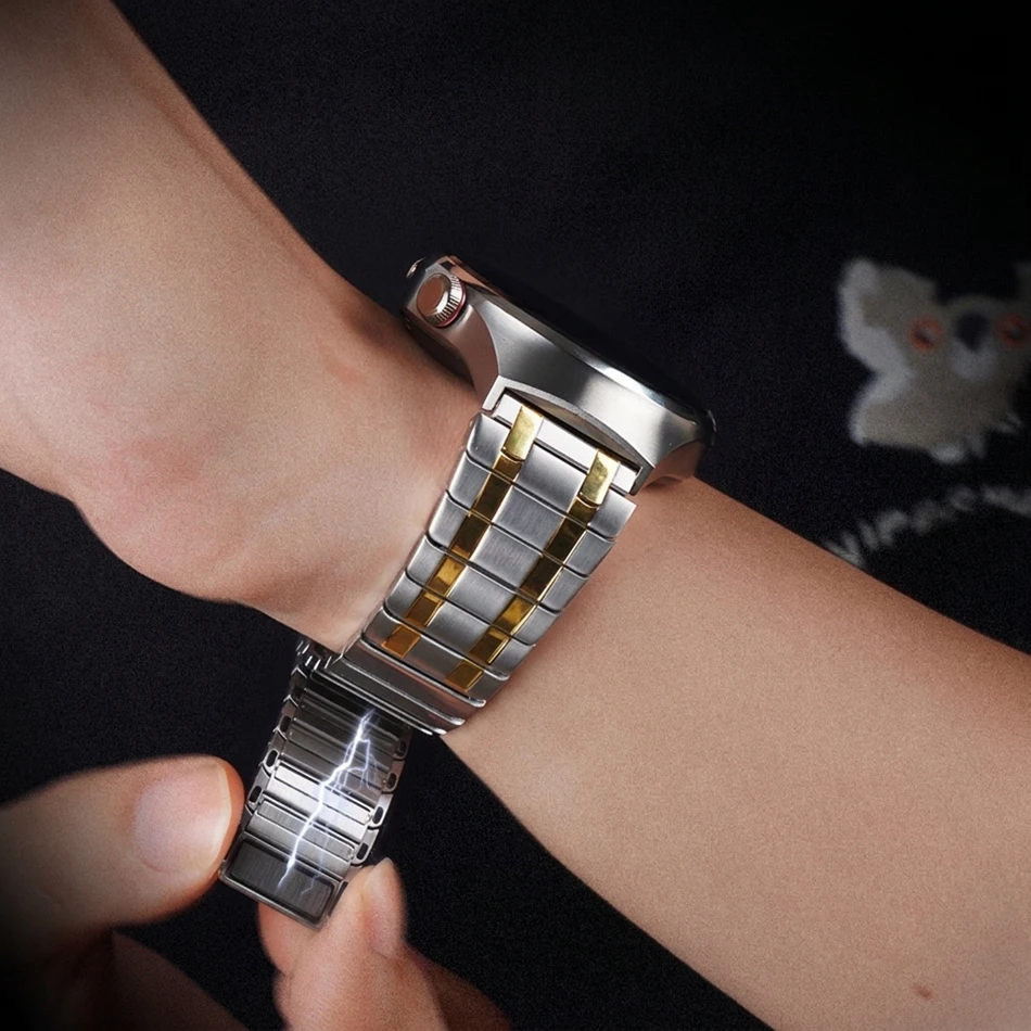 Strong Magnetic Band For Samsung Galaxy Watch Ultra 1/2 47mm 9 8 Classic 40/44/46mm 22mm Stainless Steel Strap For Huawei GT 7 6