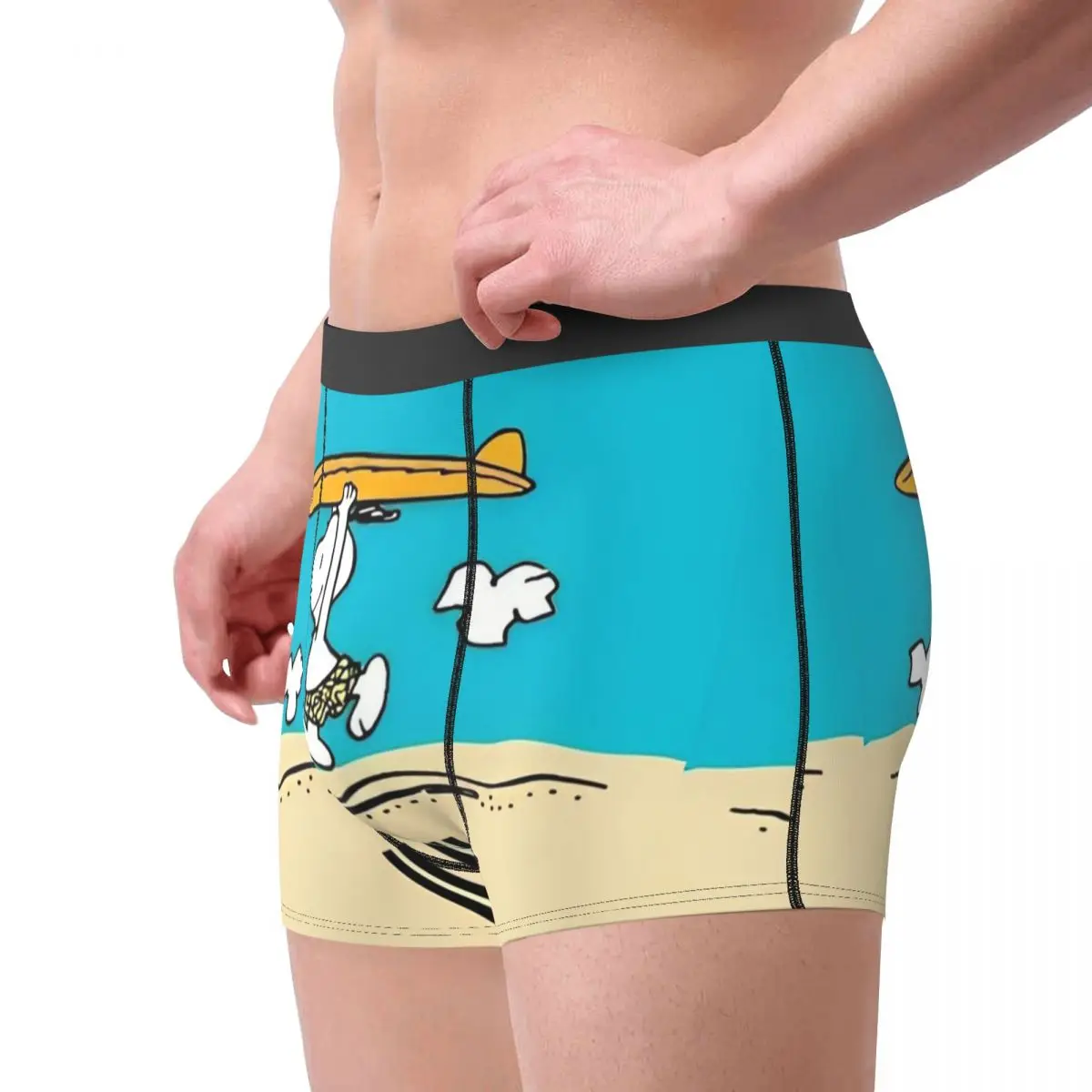 Snoopys Underwear Men Underpants Print Comfortable Boxershorts Quality Boxer Brief Plus Size