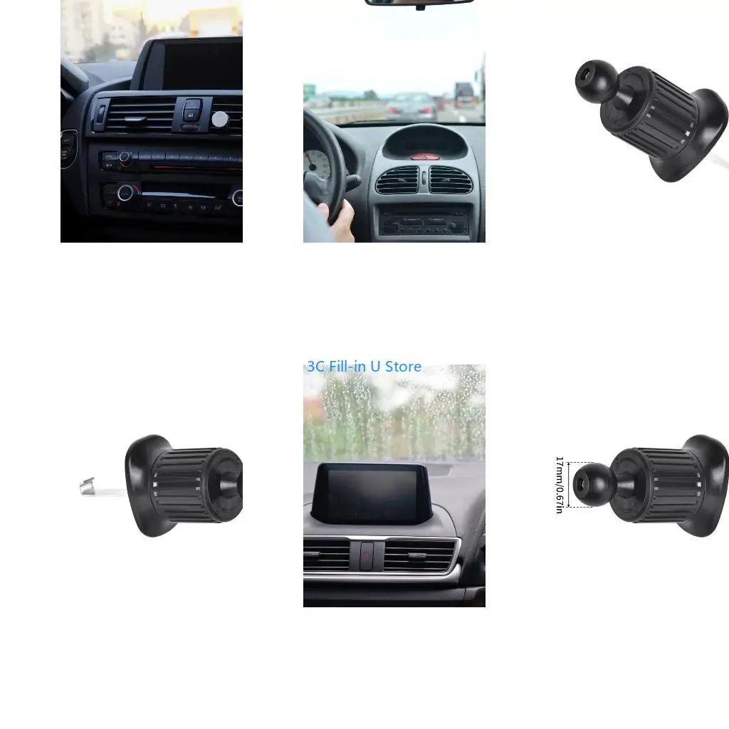 G8TA 17mm Rotate Joint Universal Clip Strong Plastic Air Vent Phone Mount for Auto