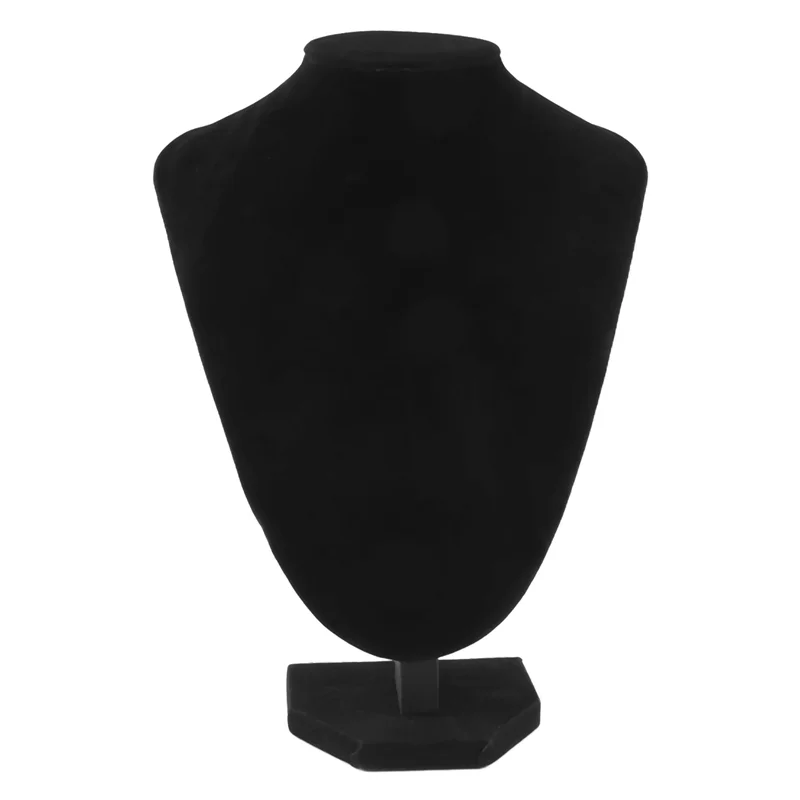 

ABVG-Shop Mannequin Bust Jewelry Necklace Pendant Earring Display Stand Holder Black-XL