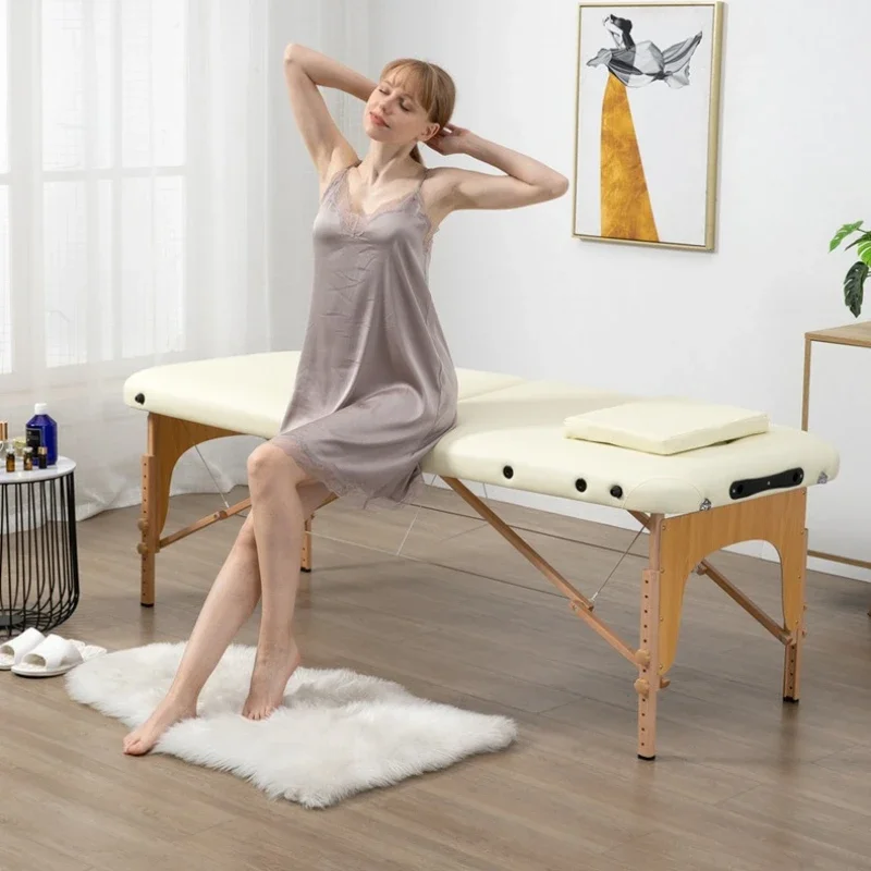 Foldable Portable Massage Bed for Home Use Travel Friendly Tattoo Microblading Acupuncture Therapy Aesthetic SpaBed Spa Bed