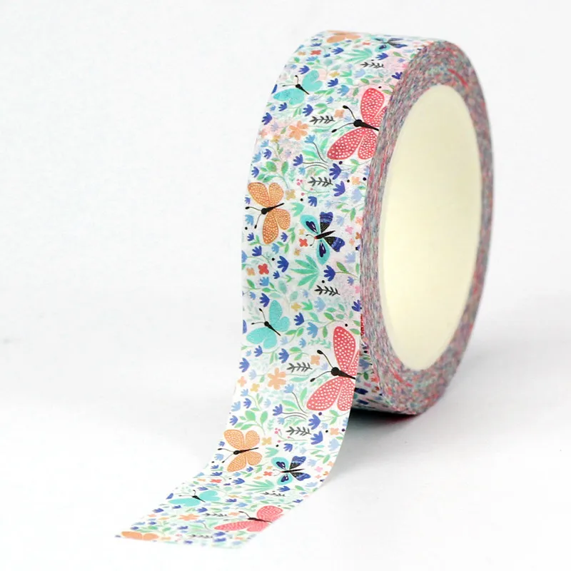 Bulk NEW 1PC 10M Decorative Lovely Flowers Leaves Washi Tapes Set for Scrapbooking Journal Masking Tape Kawaii Stationery