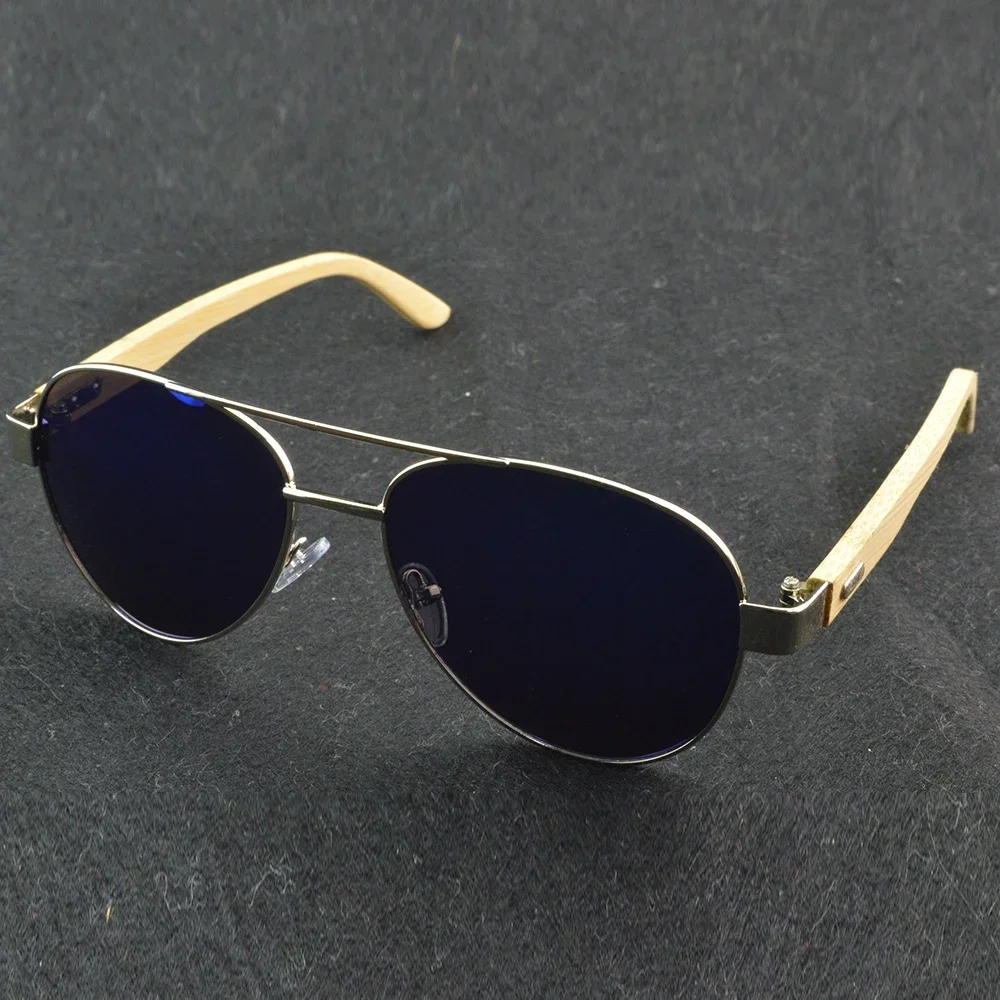 

Clara Vida Pilot Blue Gradient Mirror Polarized Sunglasses - Classic Double Bridge Design - Accepts Prescription Lenses -1.00 To