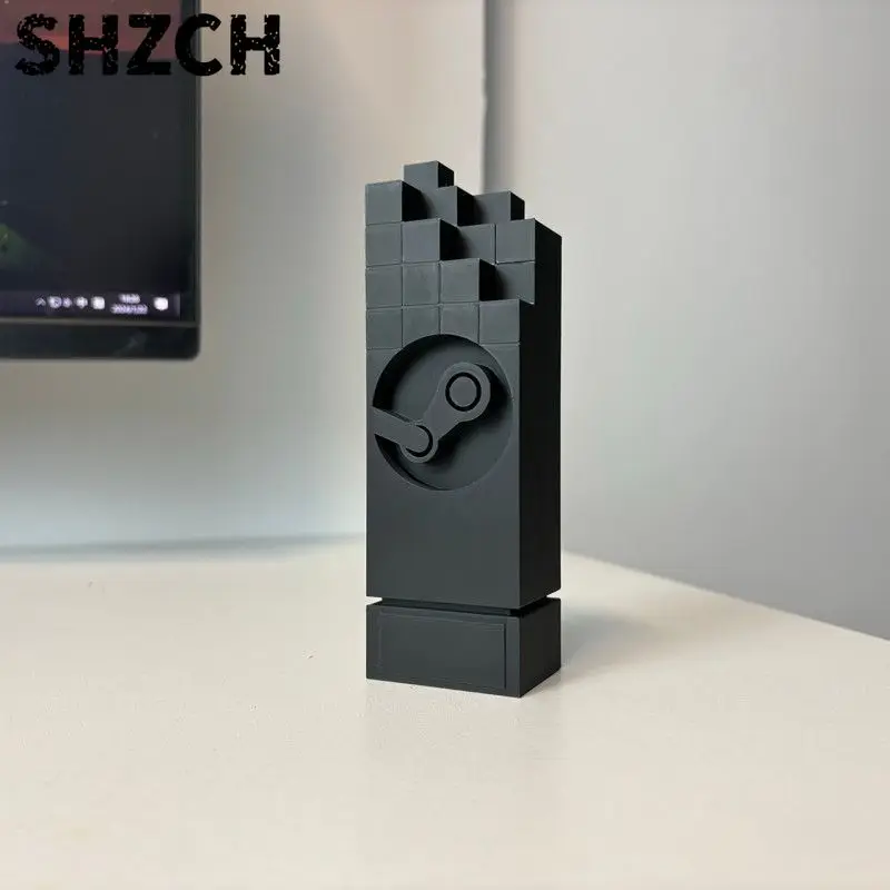 Modern Cyberpunk Figurines Steam Game Awards Trophy Computer Desktop Decoration Creative 3D Printing Gifts Ornaments Miniatures