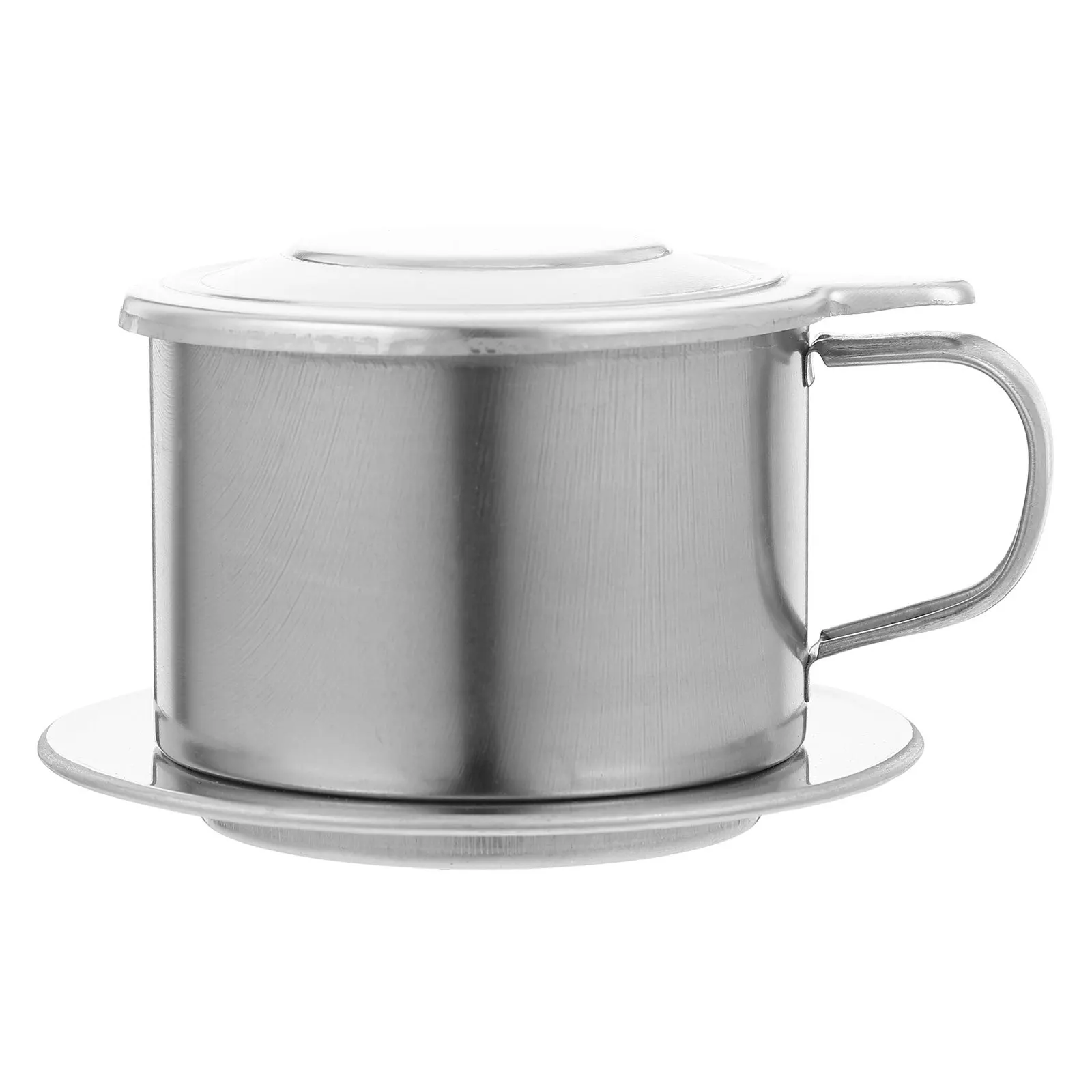 

Vietnamese Pot Stainless Steel Coffee Filter For Drip Brewing Traditional Kitchen Coffee Maker Home Office