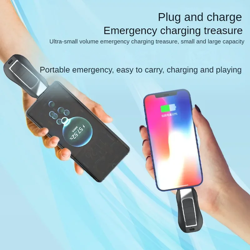 

1200mah Creative Car Styling Power Bank Mini Outdoor Emergency Portable Keychain Phone Charger Dual Telescopic Plug Powerbanks