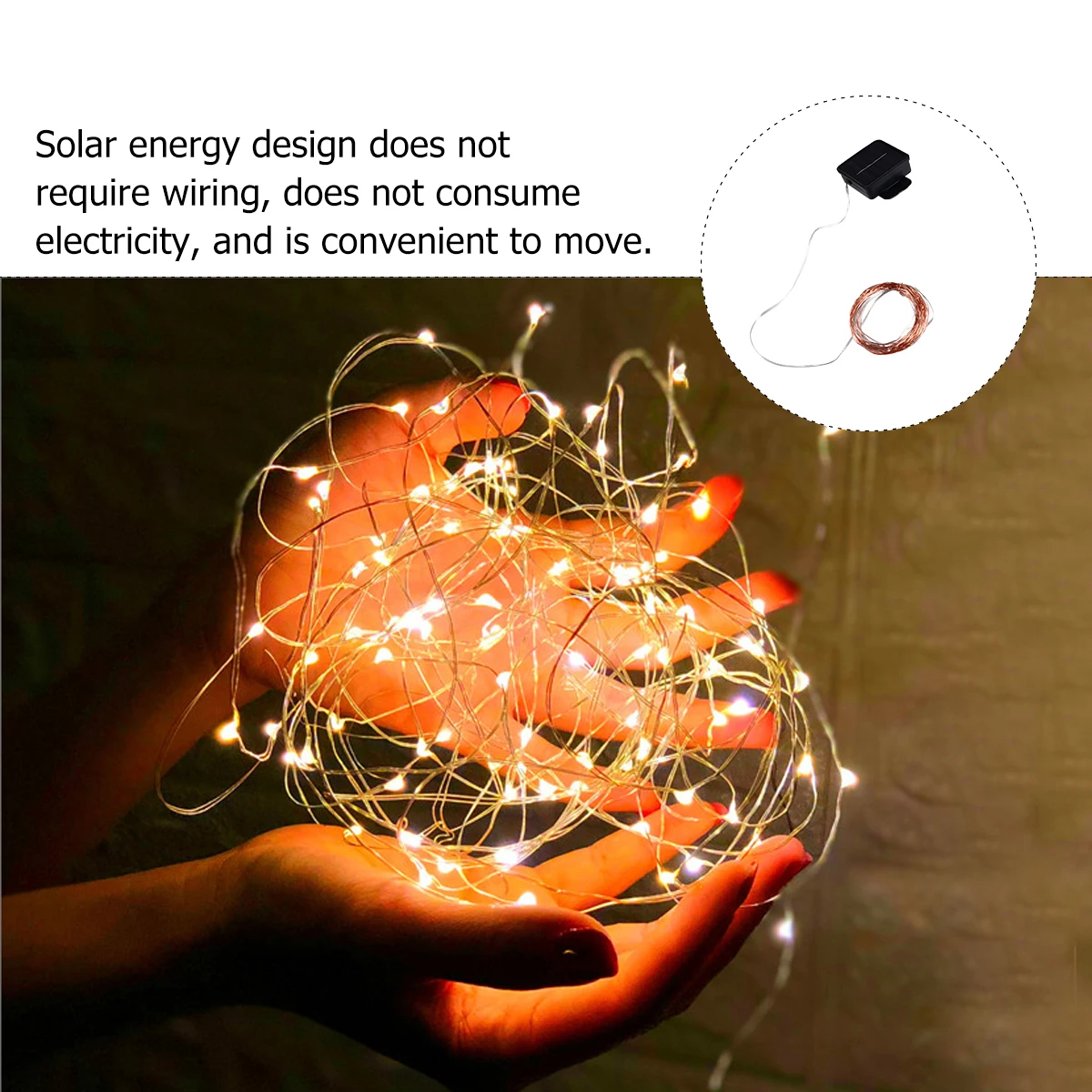 

Decorative LED String Lights Solar Powered Outdoor Yard Christmas Supplies Party Fairy Eco Friendly Durable Safe Halloween